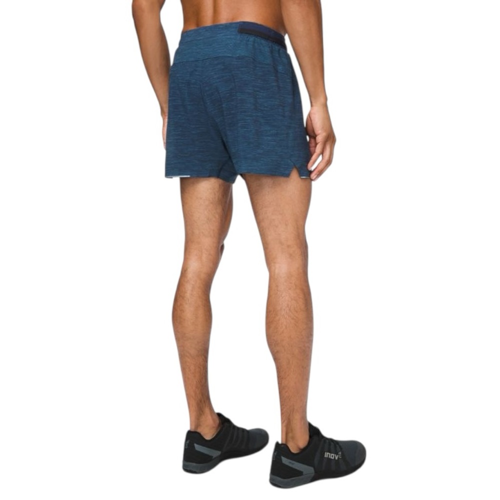 Lululemon Surge Short *4" Lined Heather Allover Iron Blue True Navy Size M EUC
